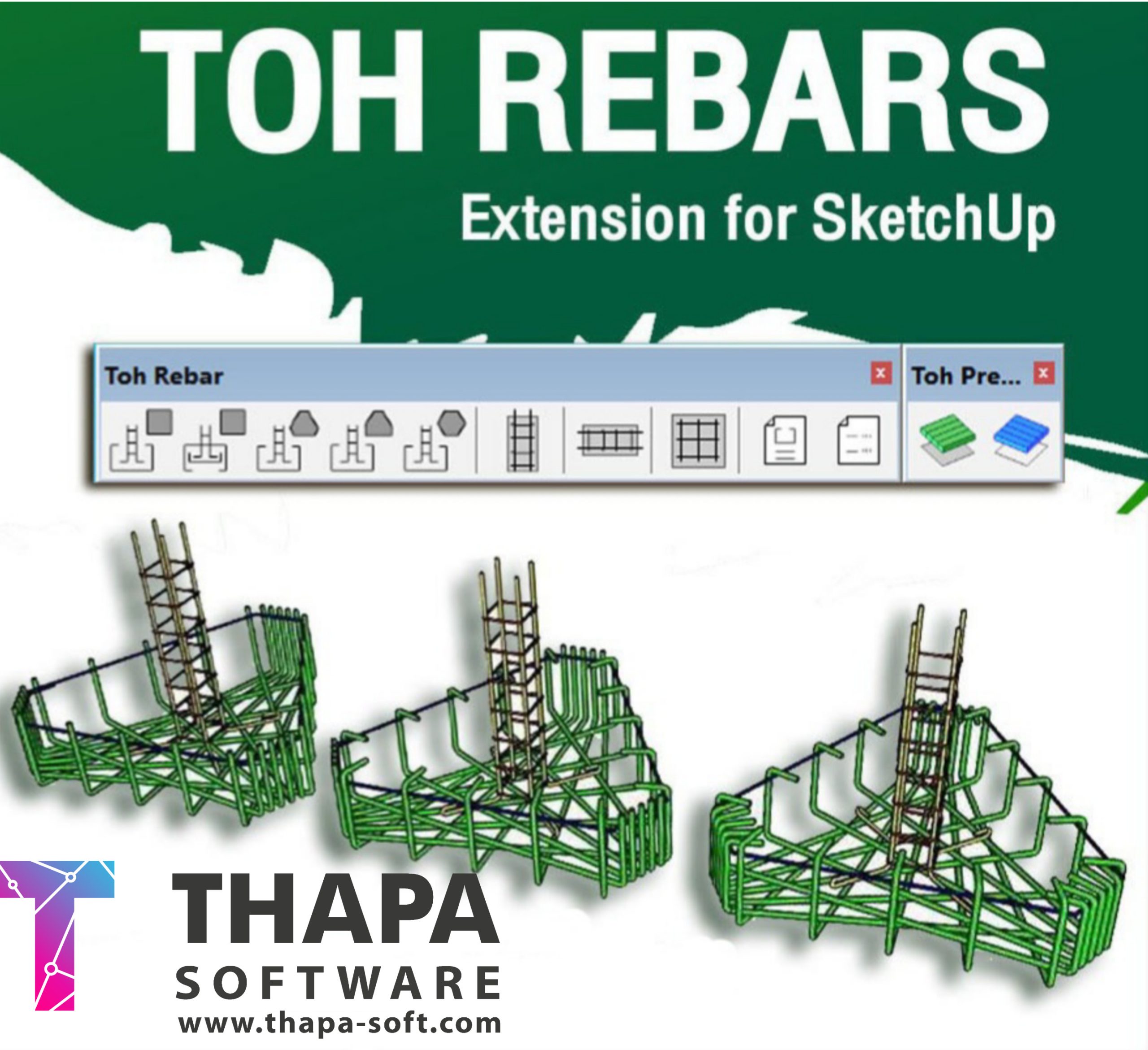 Toh Rebars V1.5.4 R1 Extension For Sketchup Free Download 